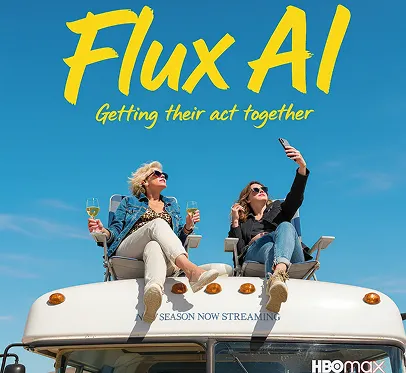 Reemplaza el texto 'Hacks' en la imagen por 'Flux AI'