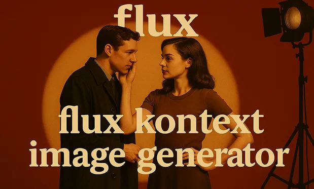 Ersetzen Sie 'Eeny Meeny' unter dem Bild durch 'flux kontext bildgenerator' und 'JAMES GRAY' oben durch 'flux'