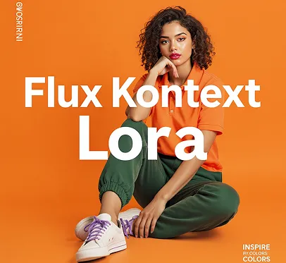 将图片中的“INSPIRE”文字替换为“Flux Kontext Lora”