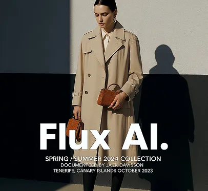 將圖片中的 'JIL SANDER' 替換為 'Flux AI'