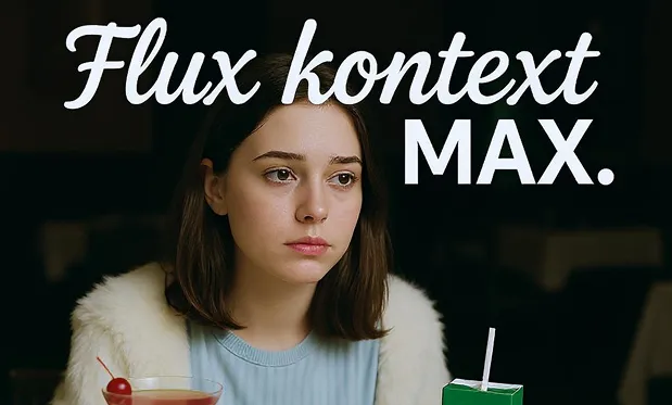 Replace the text 'Pretty lonesome' in the image with 'Flux kontext MAX'